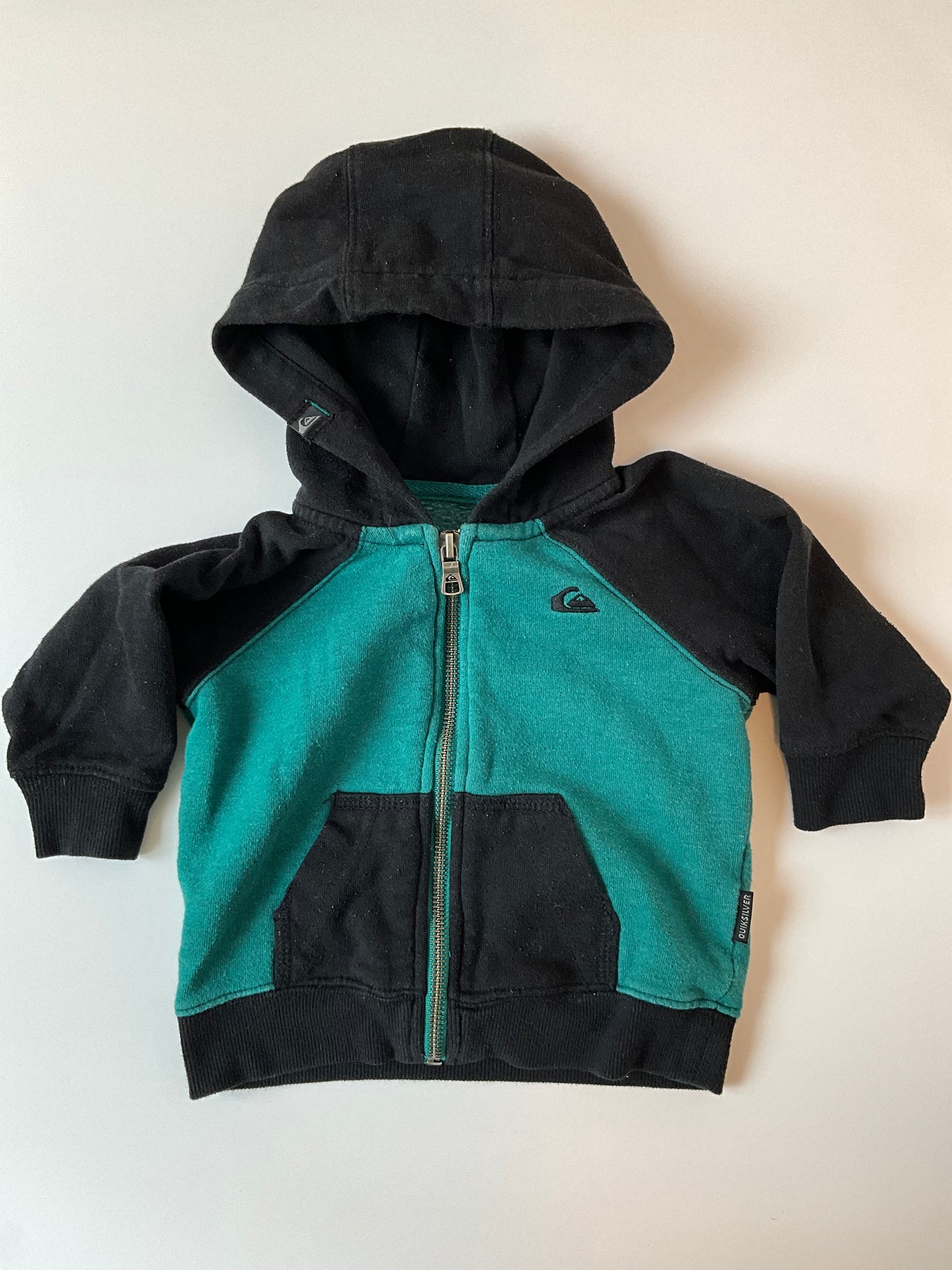 Black & Green Quiksilver Zip Up