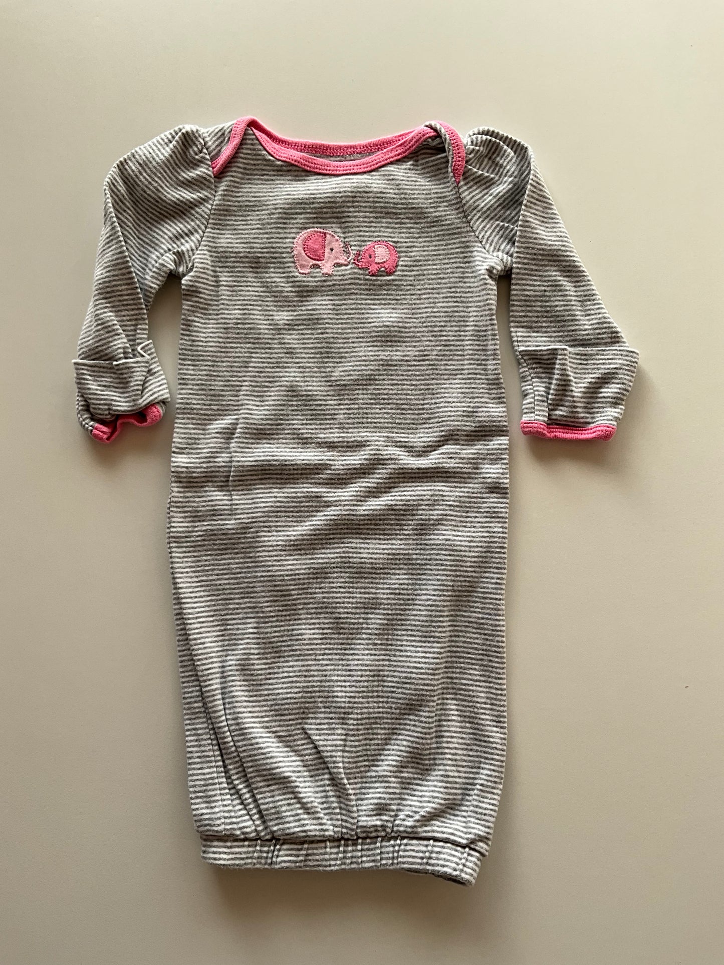 Striped Elephant Sleeping Gown
