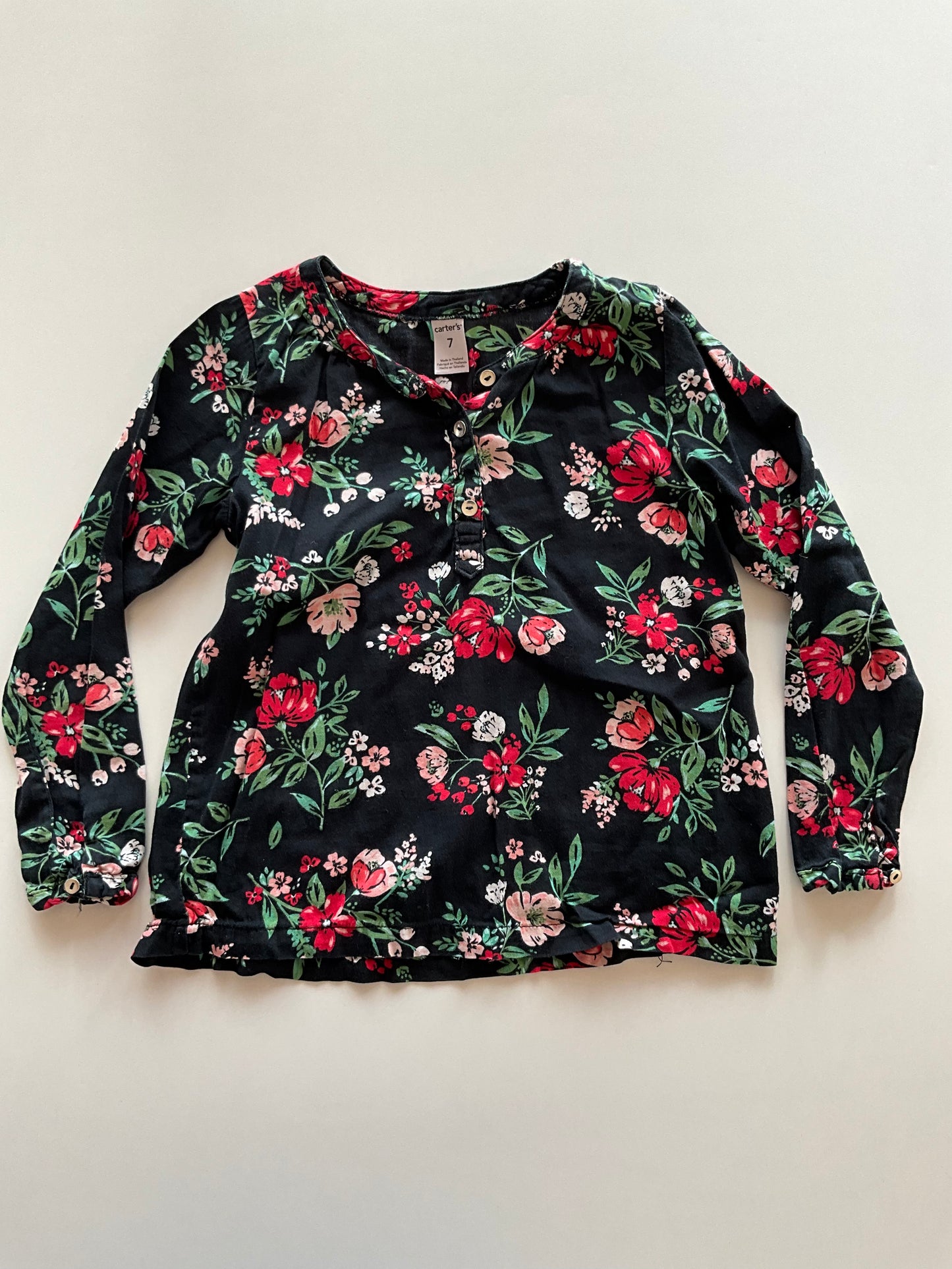 Black Floral Long Sleeve