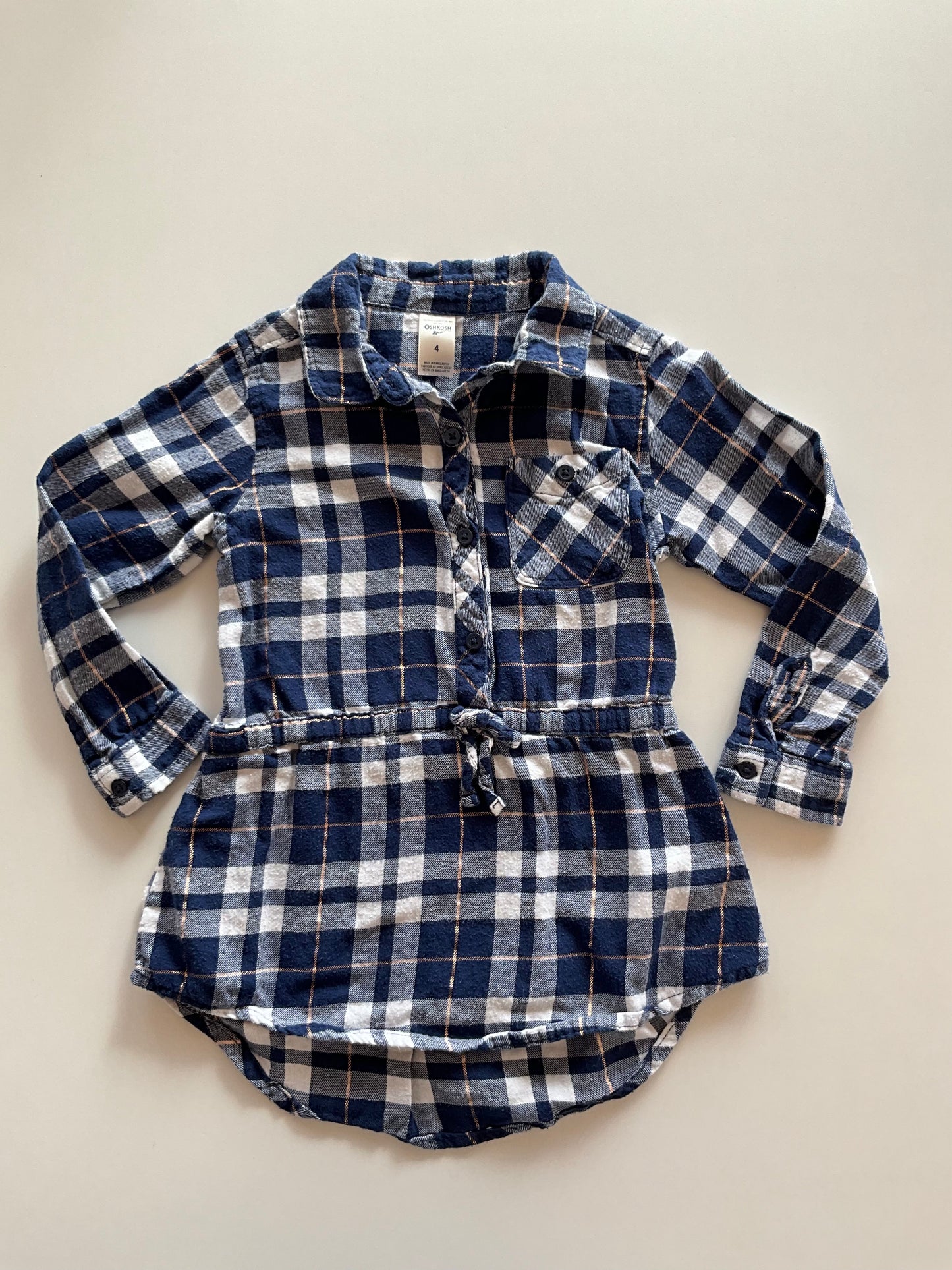 Blue Plaid Flannel Tunic