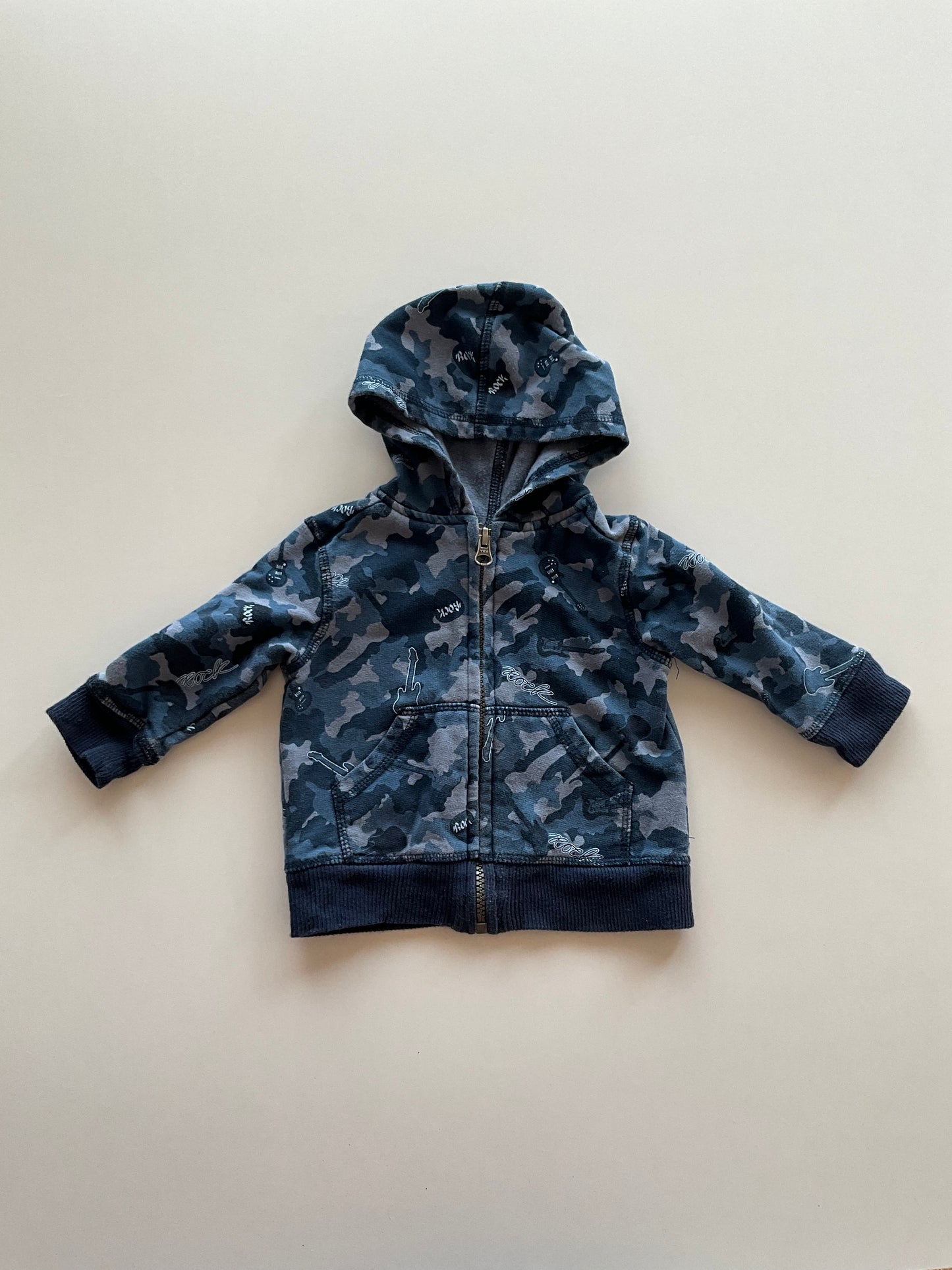 Guitar Camo Zip Up Hoodie