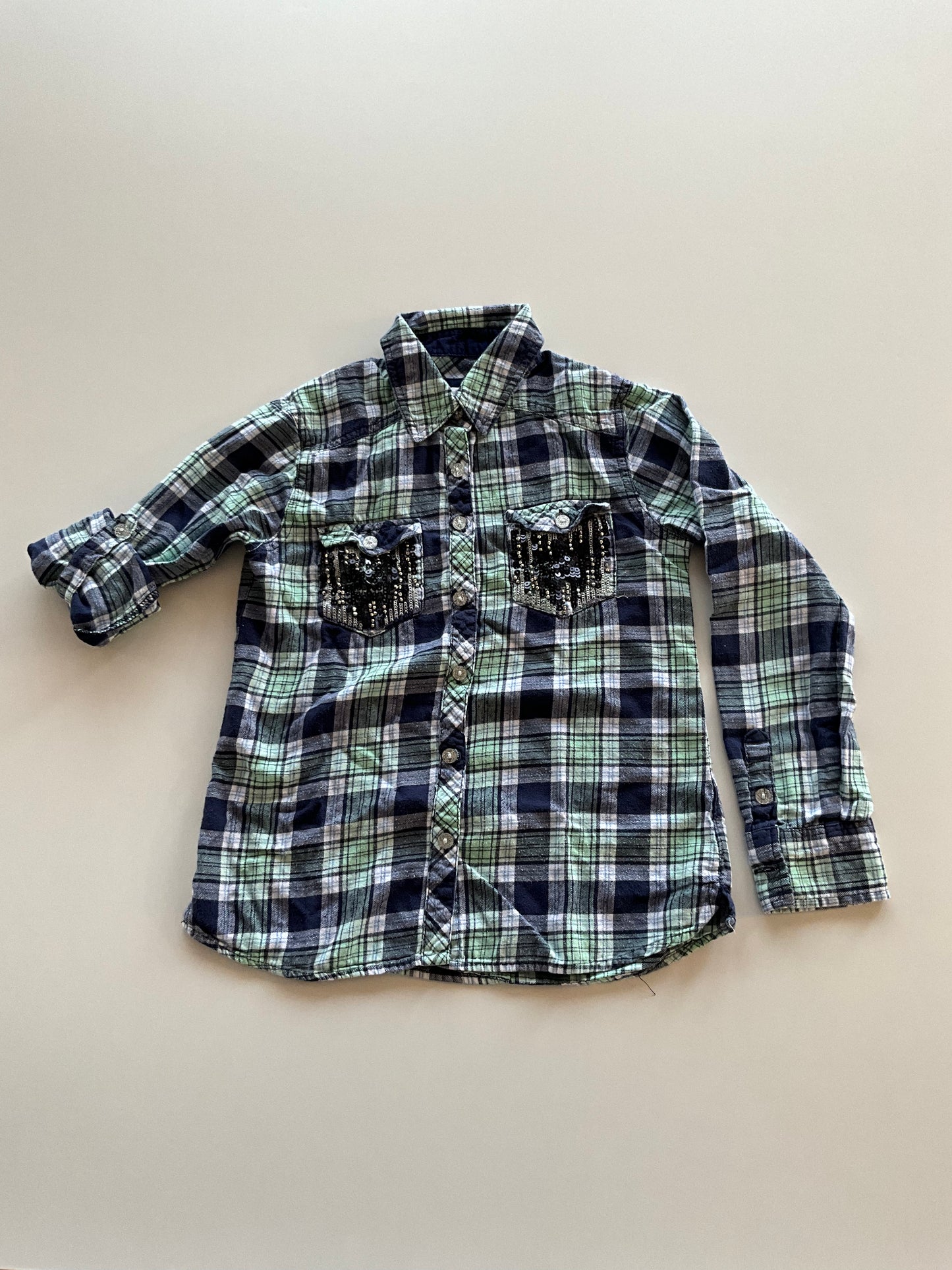 Embellished Flannel Shirt
