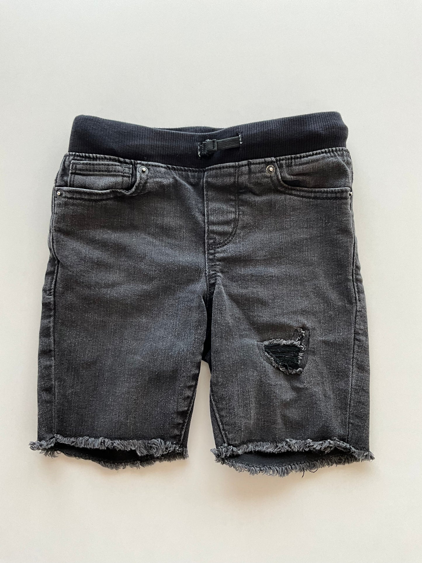 Dark Grey Denim Shorts