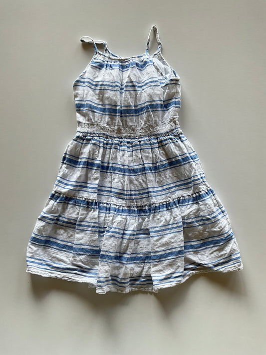 Blue & White Striped Cotton Dress