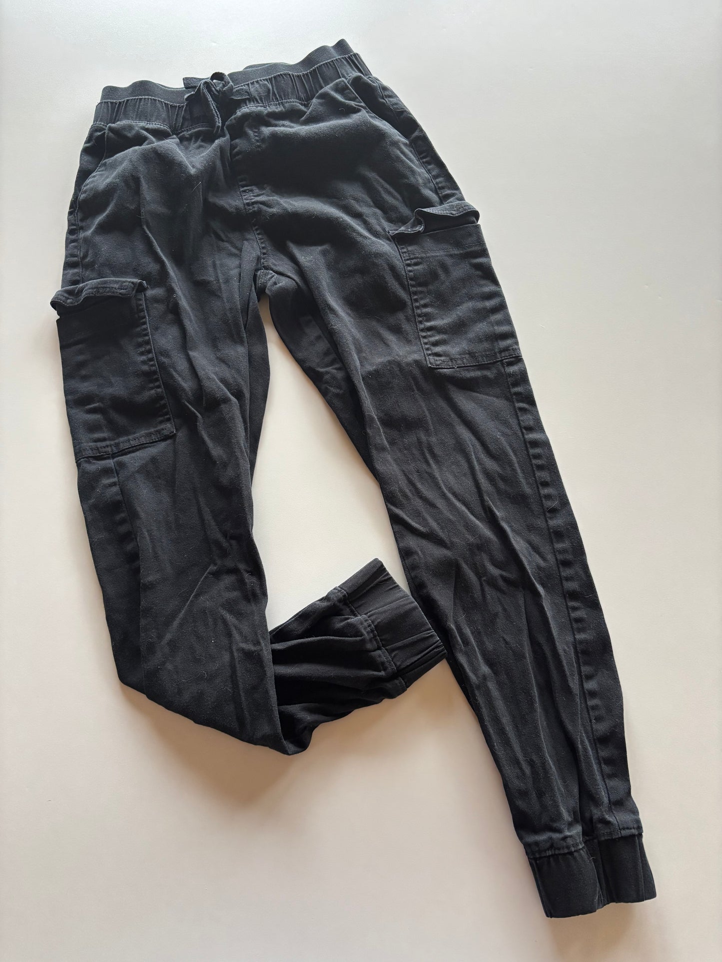 Black Cargo Joggers