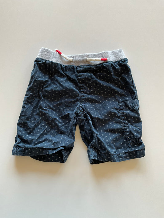 Navy Patterned Shorts