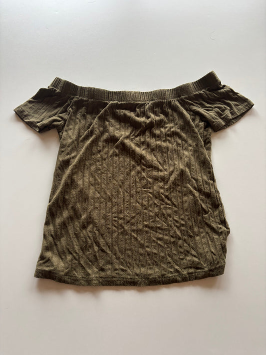 Off Shoulder Olive Tee