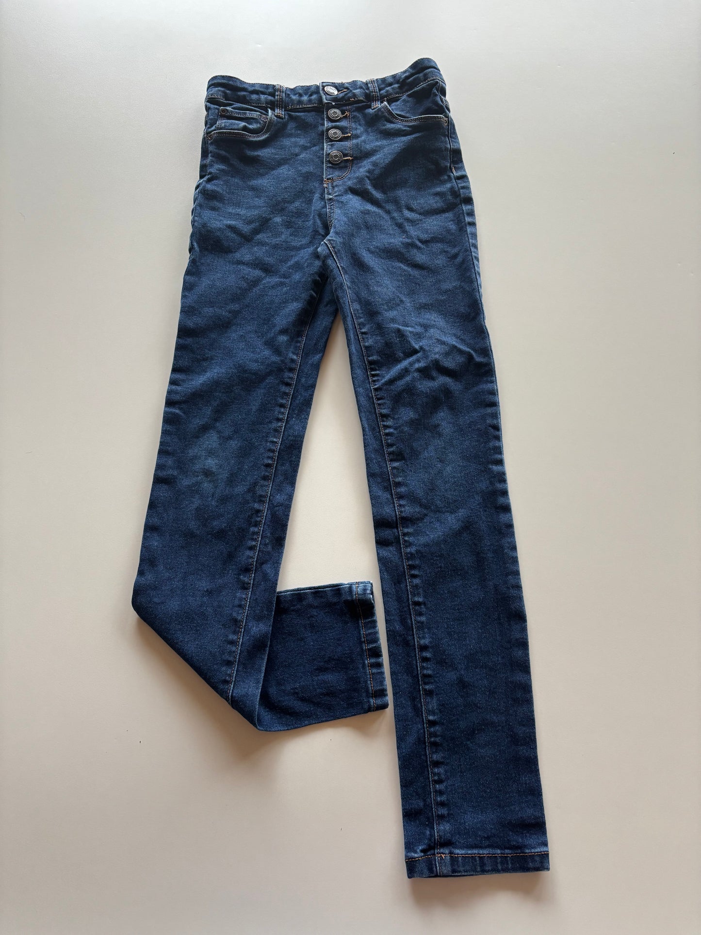 Button Fly Stretch Skinny Jeans