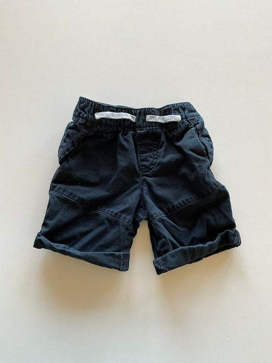 Black Cuffed Shorts