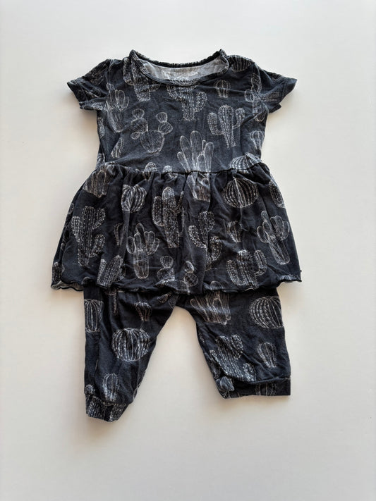 Black & White Cactus Romper