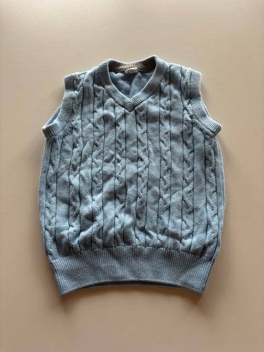 Blue Cableknit Vest