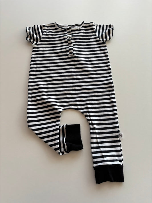 Black & White Striped Romper