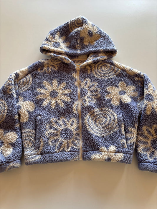 Lilac Patterned Sherpa Jacket