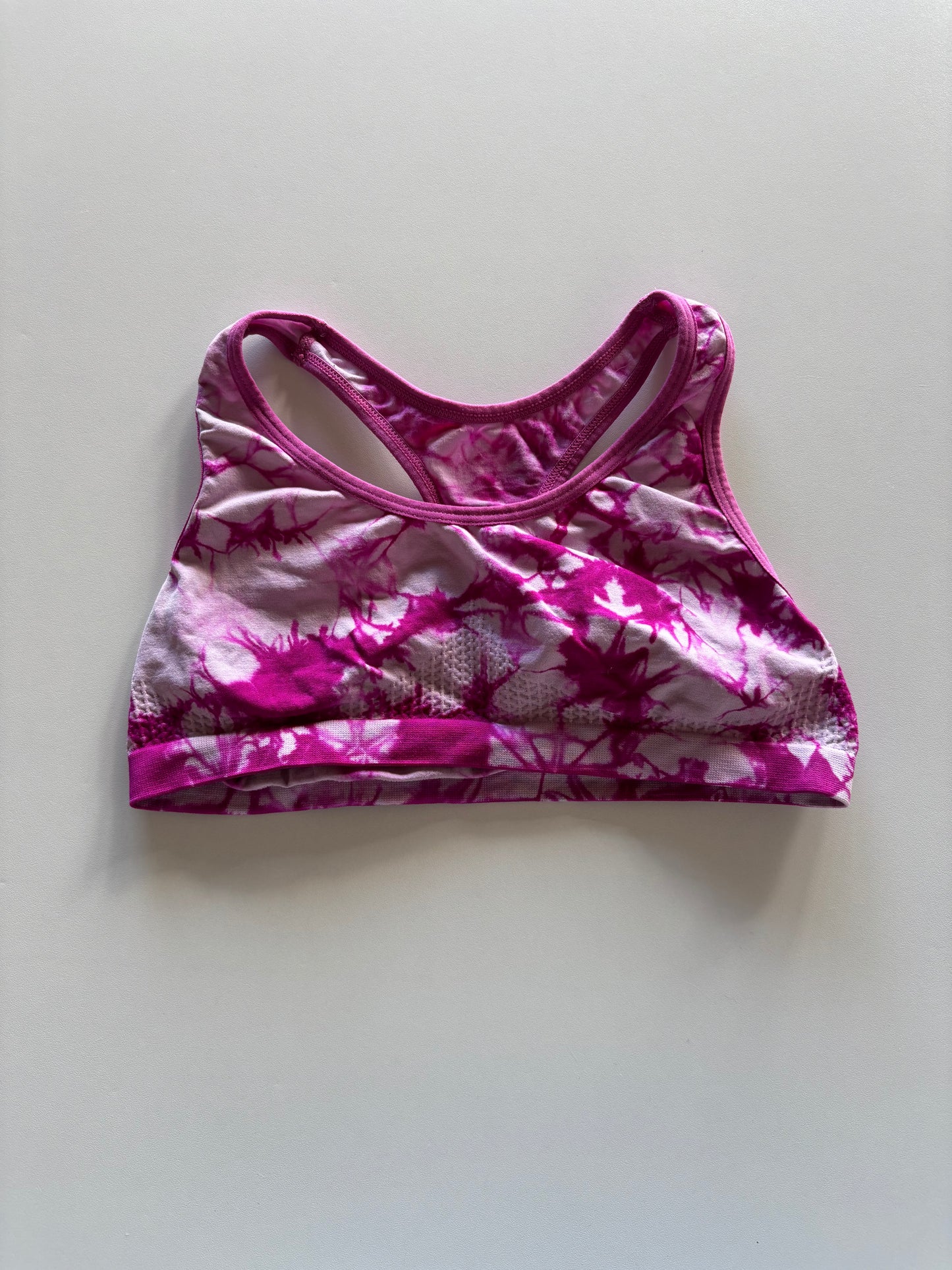 Pink Tie Dye Sports Bra