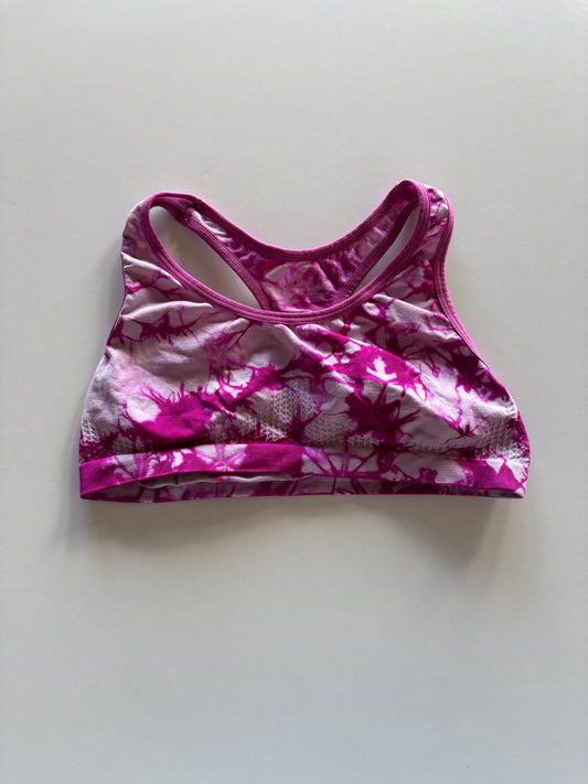 Pink Tie Dye Sports Bra
