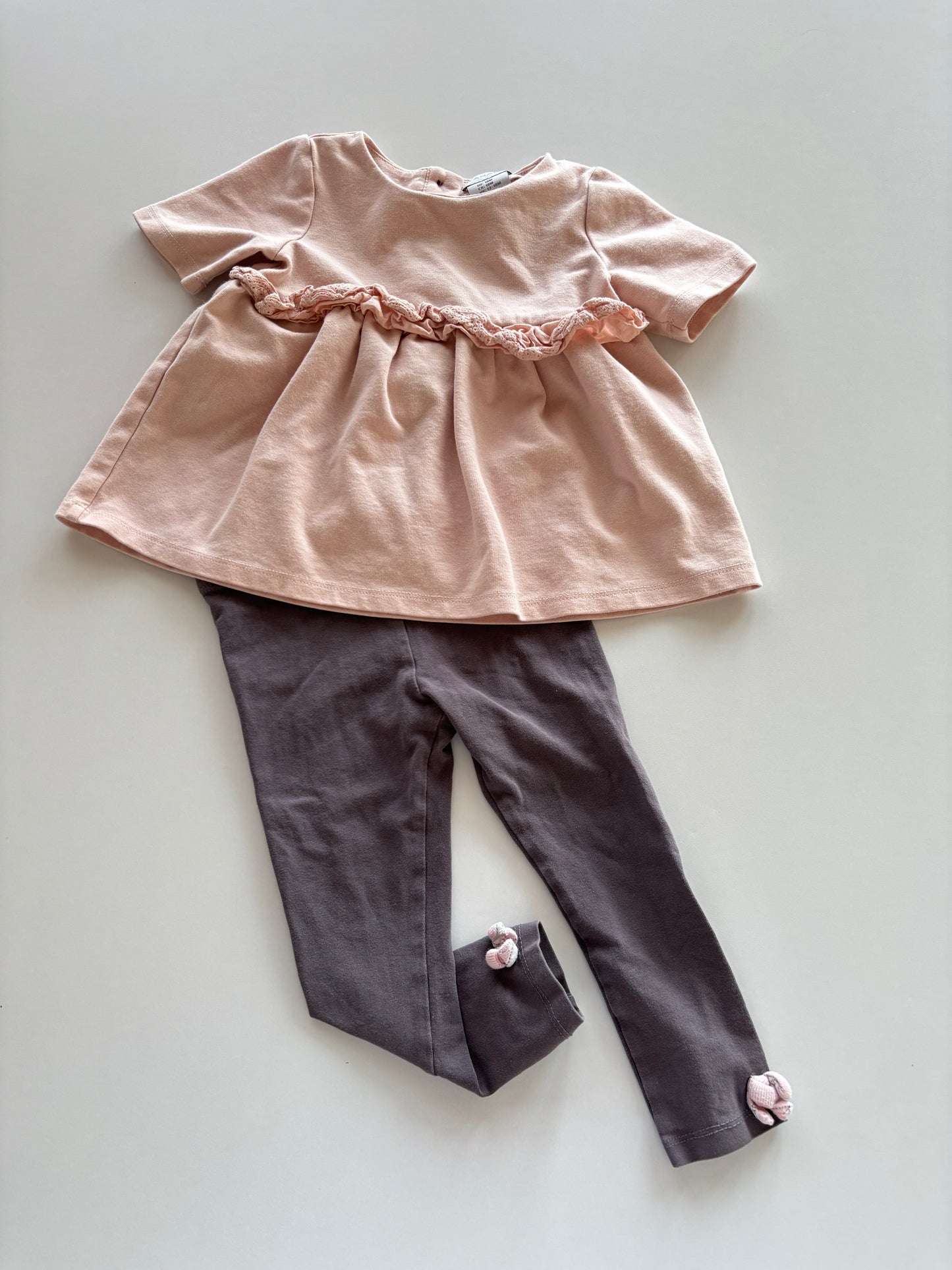 2pc Pink & Charcoal Set