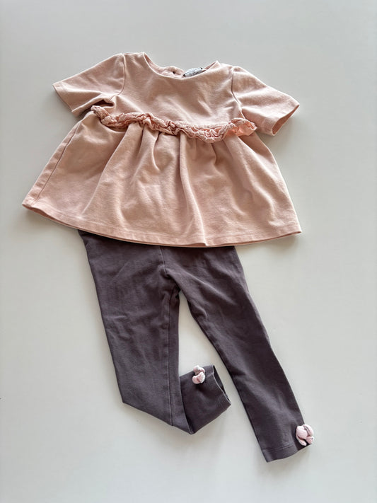 2pc Pink & Charcoal Set