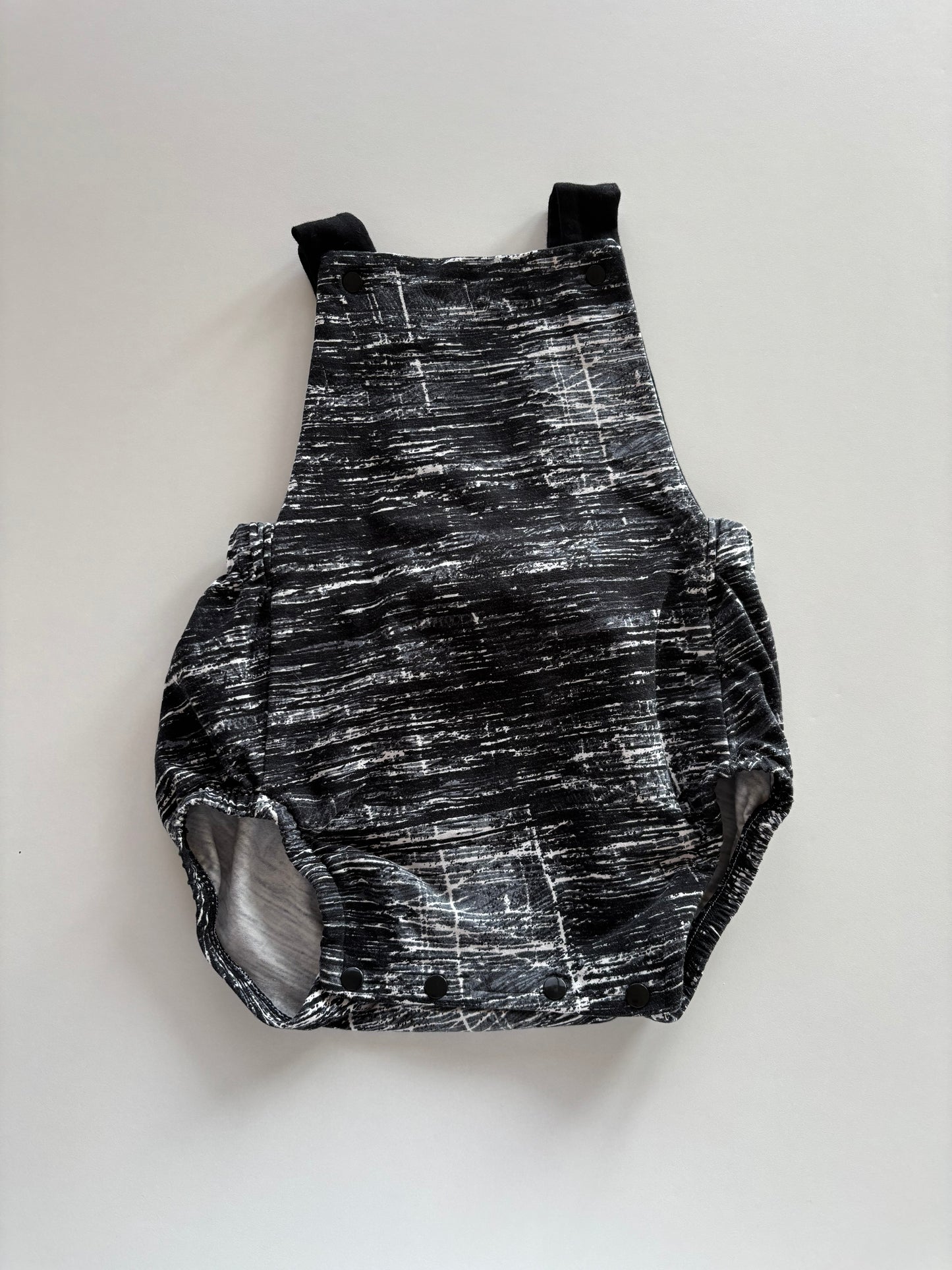 Black & White Patterned Bubble Romper