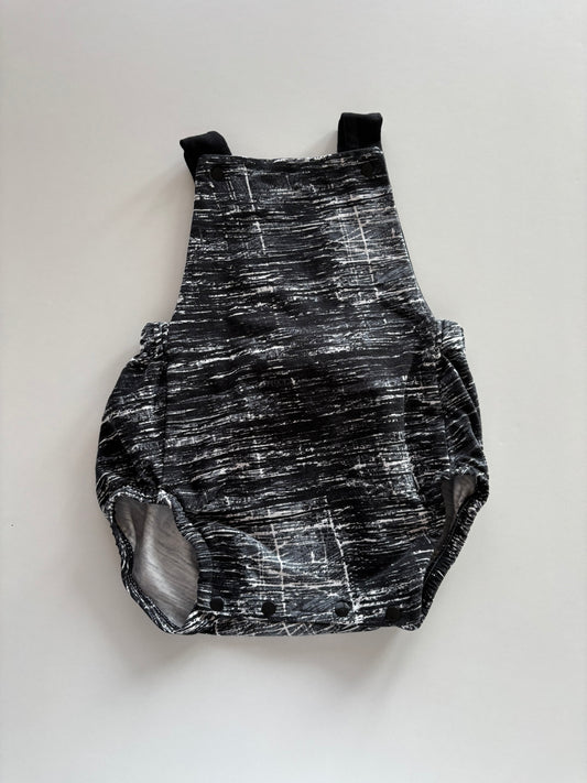 Black & White Patterned Bubble Romper
