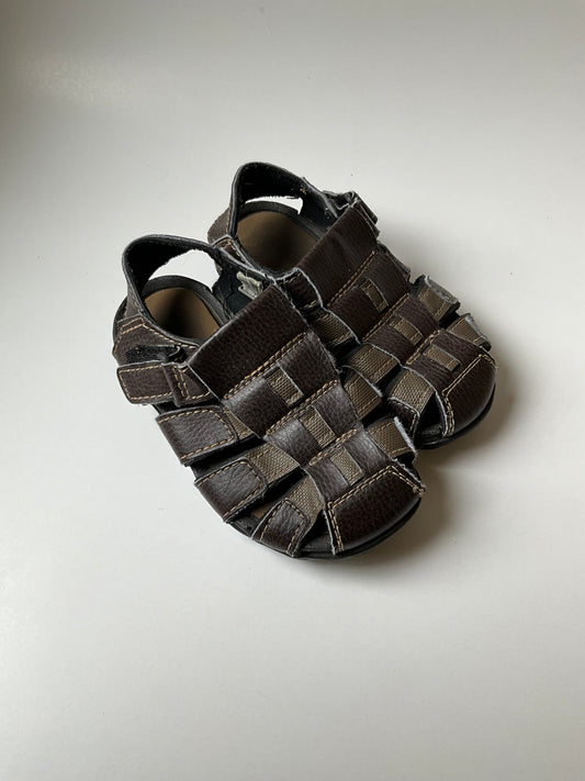 Brown Woven Sandals