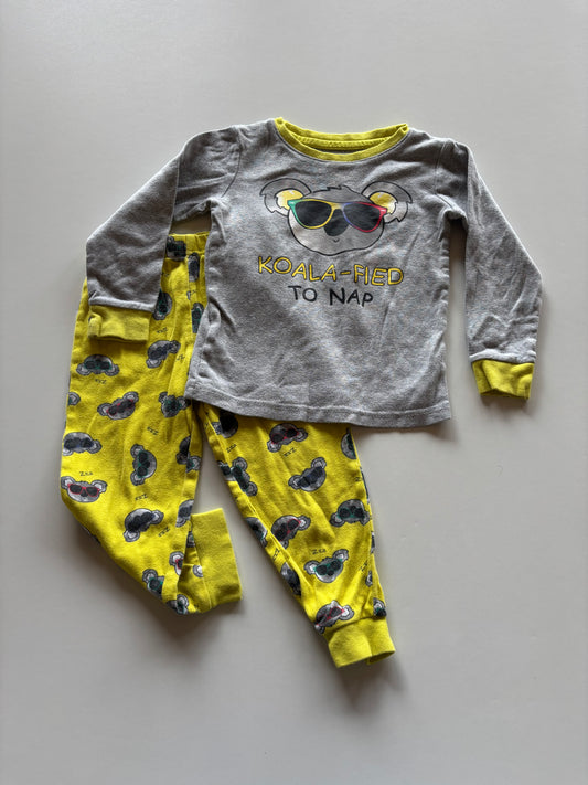 2pc Grey & Yellow Koala Pajamas