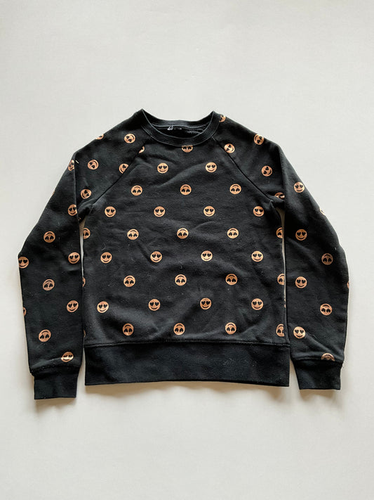 Black & Copper Smiley Crewneck