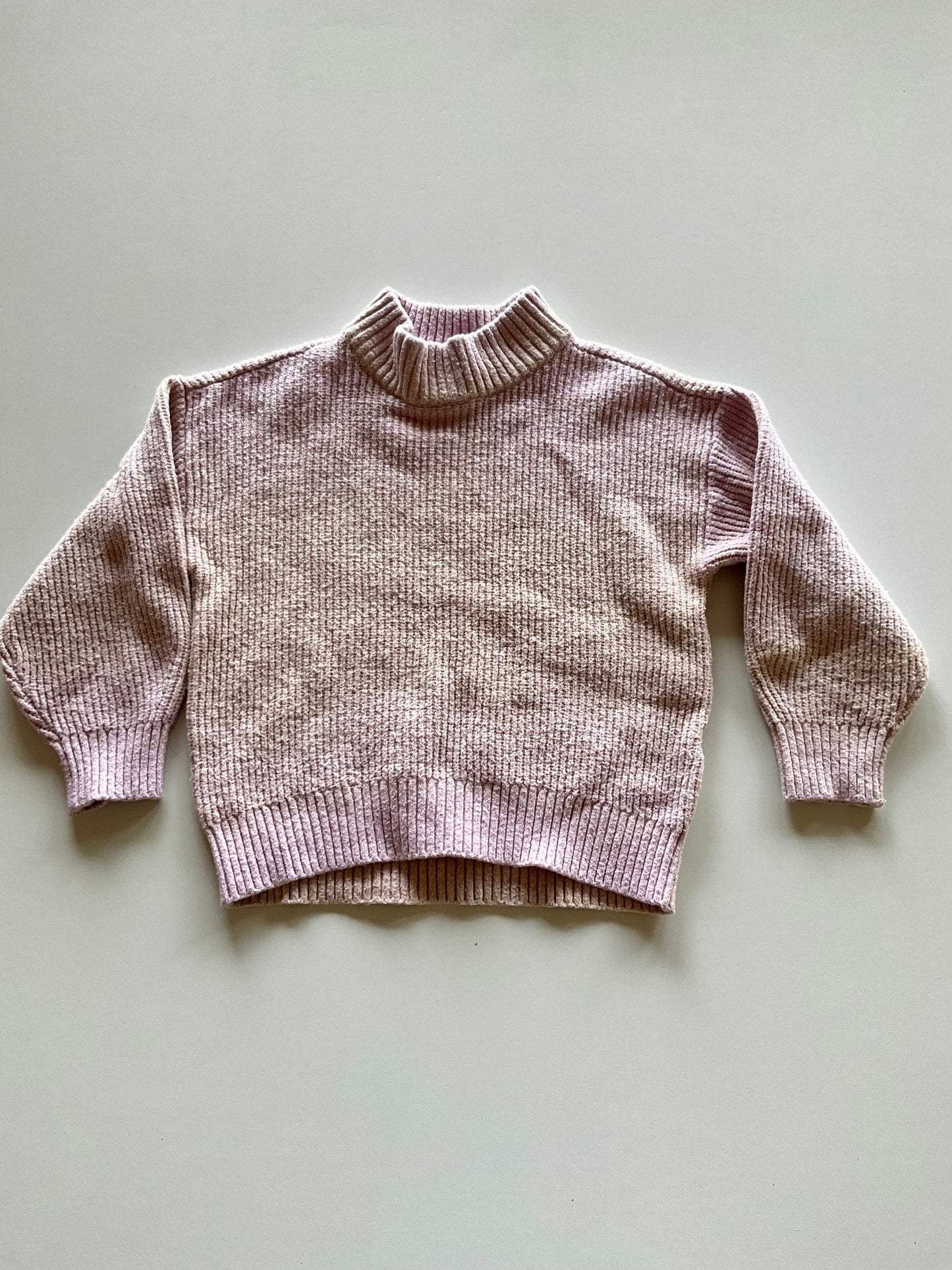 Mauve & Yellow Knit Sweater
