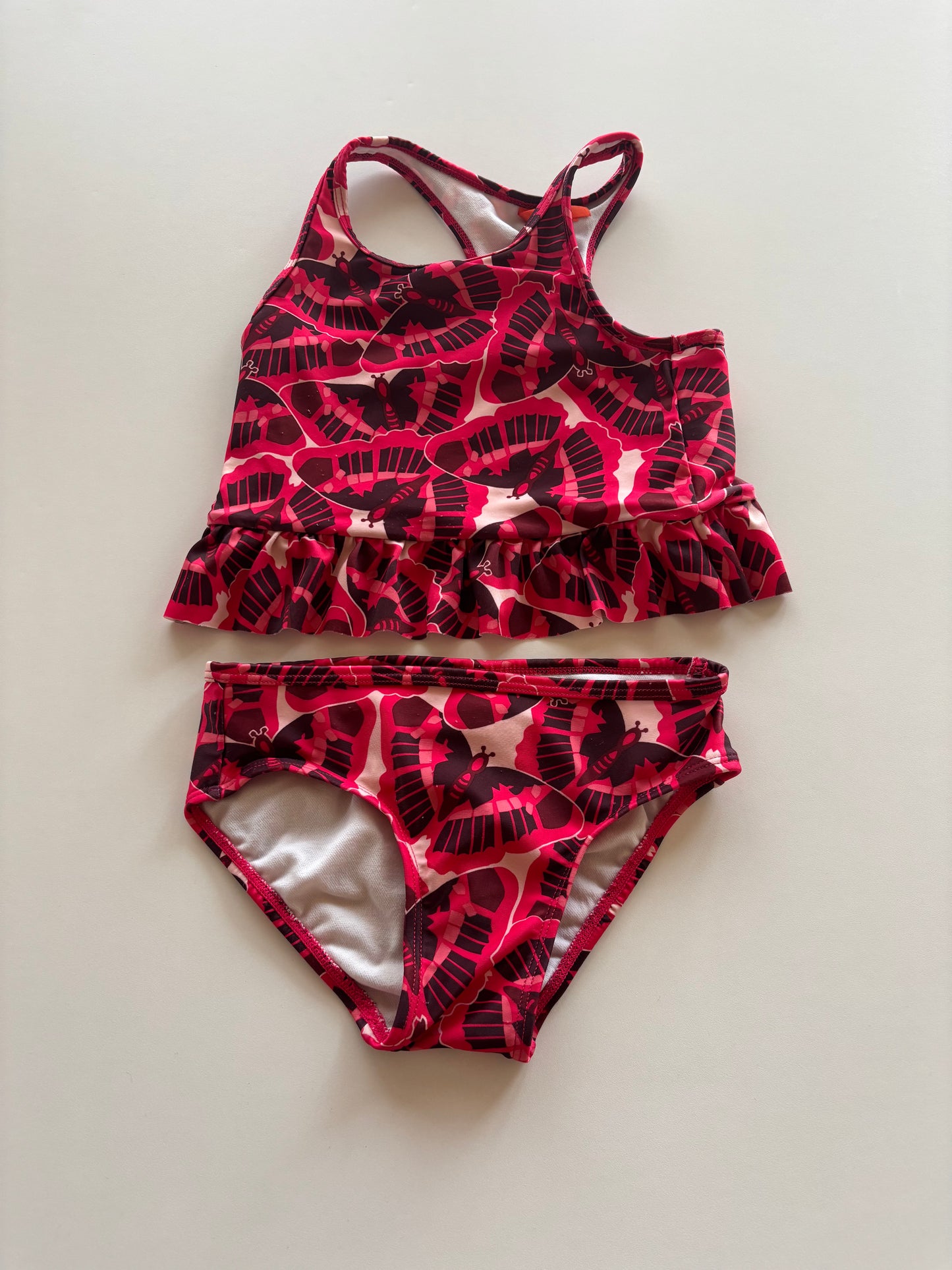 2pc Red Moth Bathing Suit