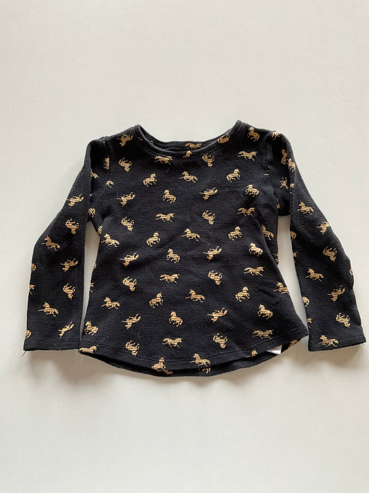 Black & Gold Unicorn Waffle Shirt