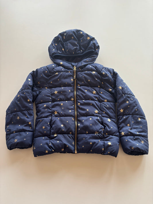 Navy & Gold Stars Puffer Jacket