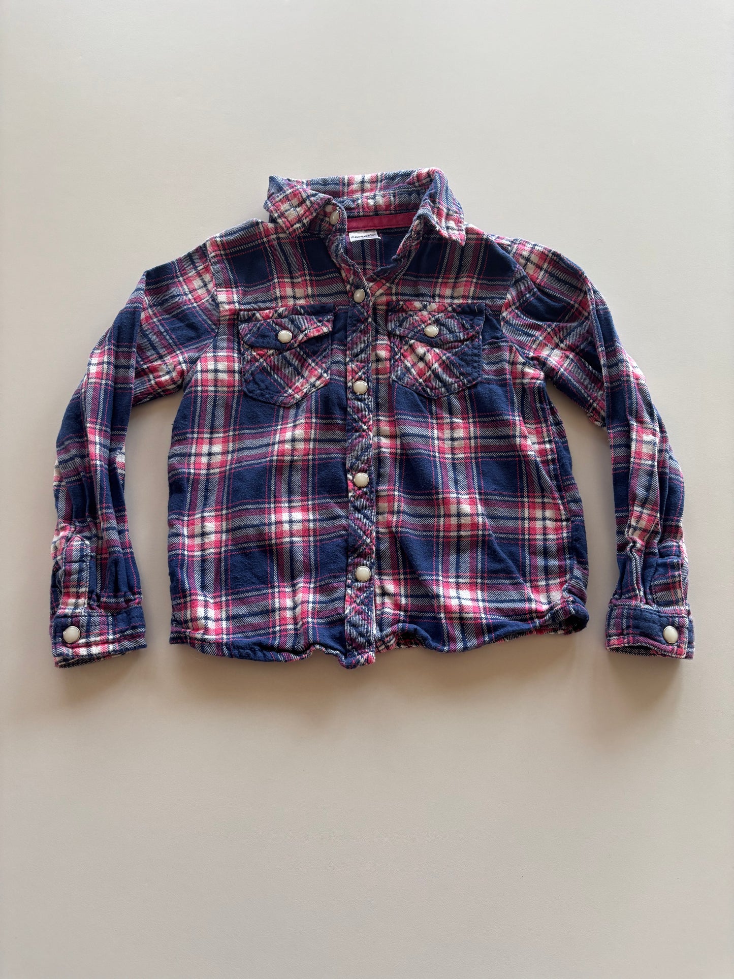 Blue & Pink Plaid Shirt