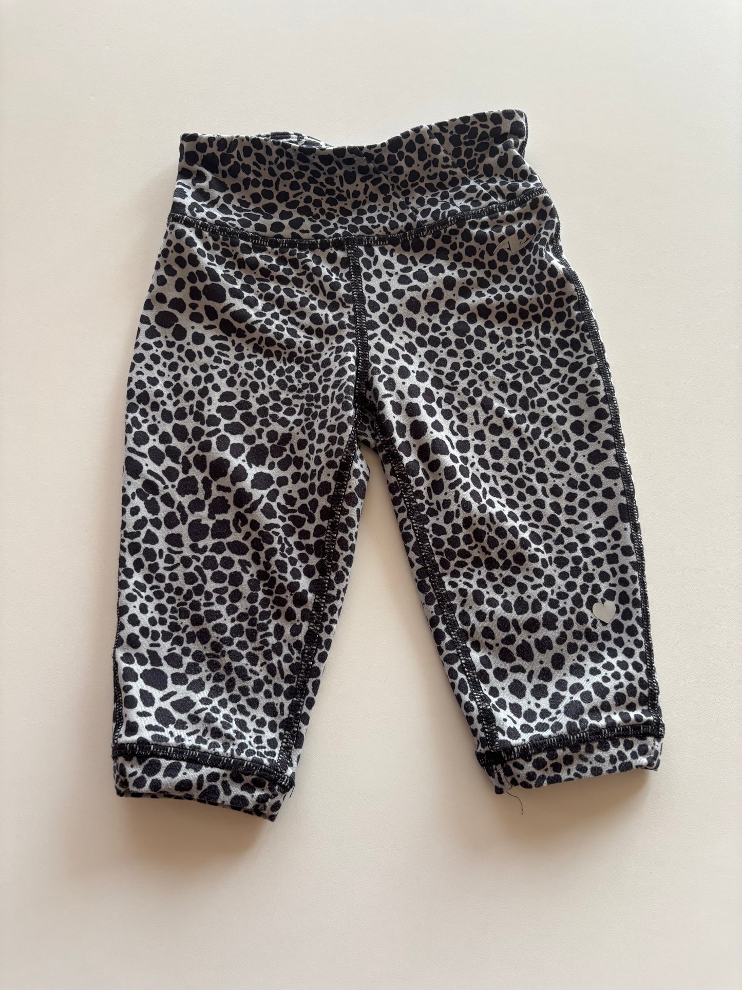 Grey Spotted Athletic Capris