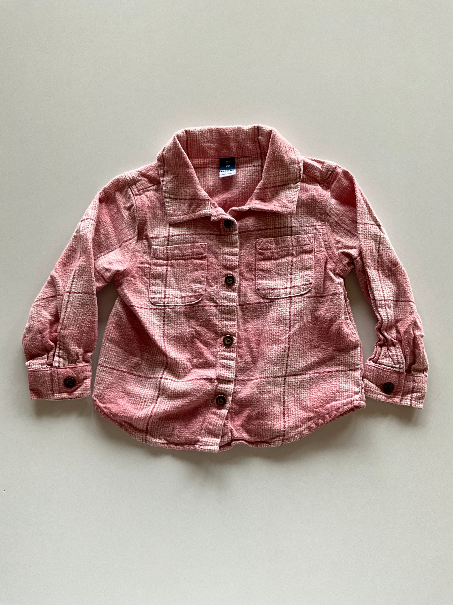 Pink Plaid Flannel Button Up