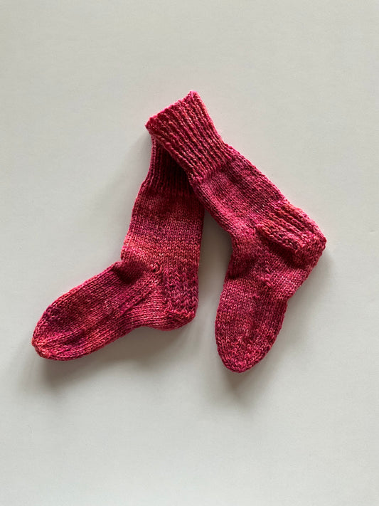 Knit Red & Orange Socks