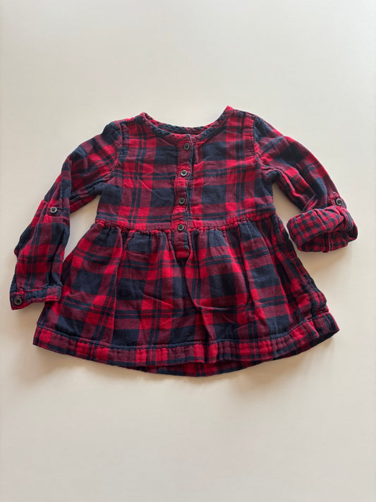 Navy & Red Plaid Tunic