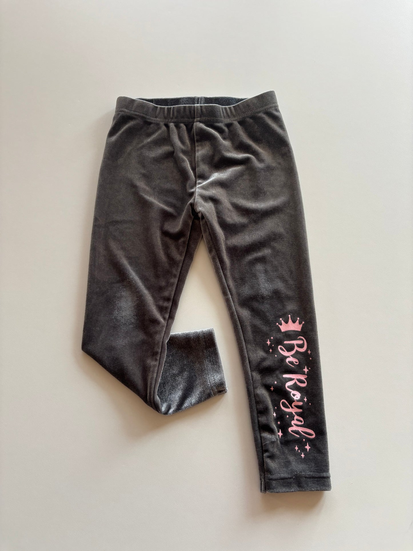 Grey Be Kind Velour Leggings