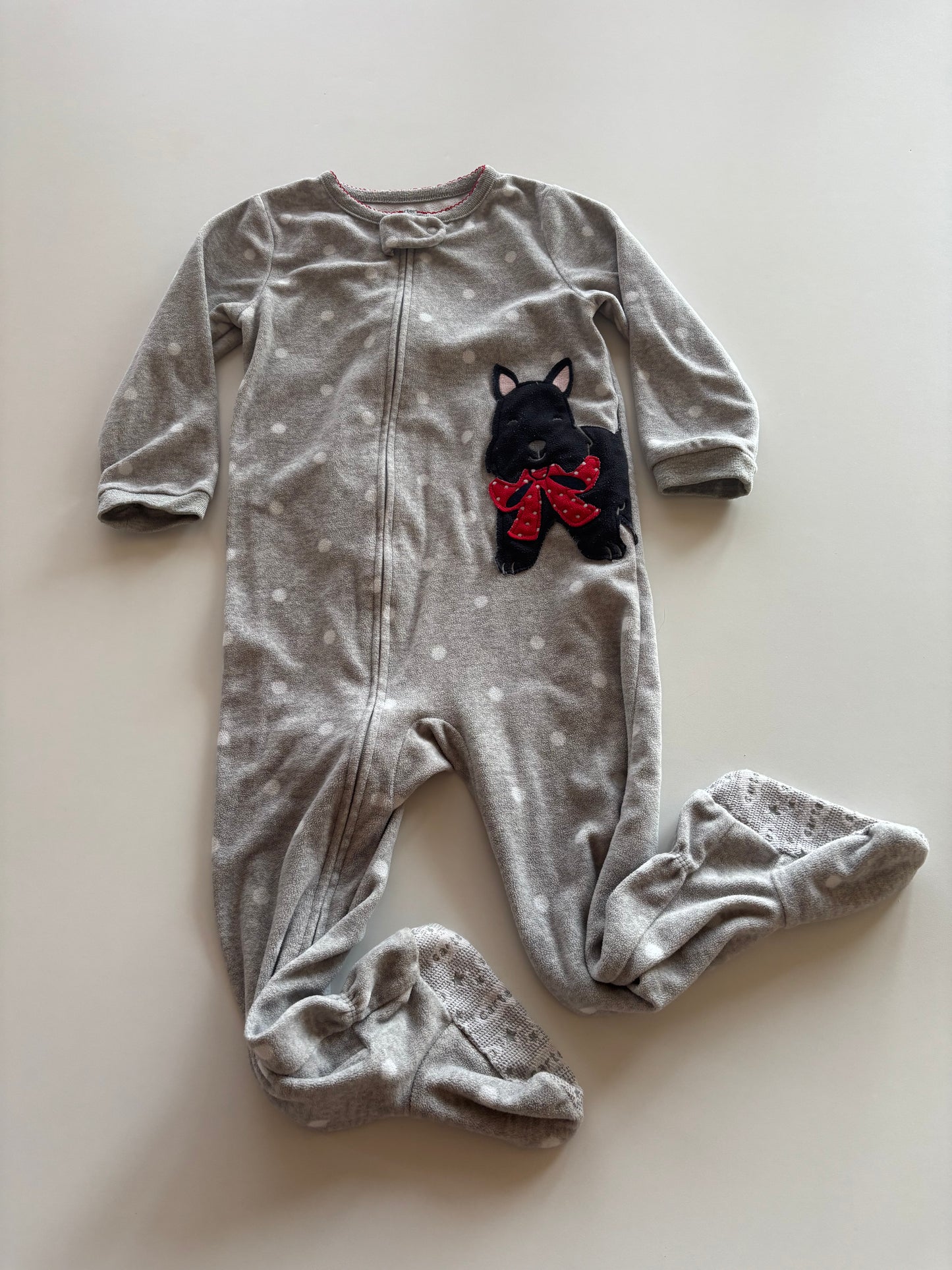 Grey Fleece Scottie Sleeper