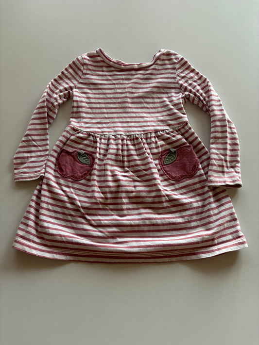 Pink Striped Apple Dress