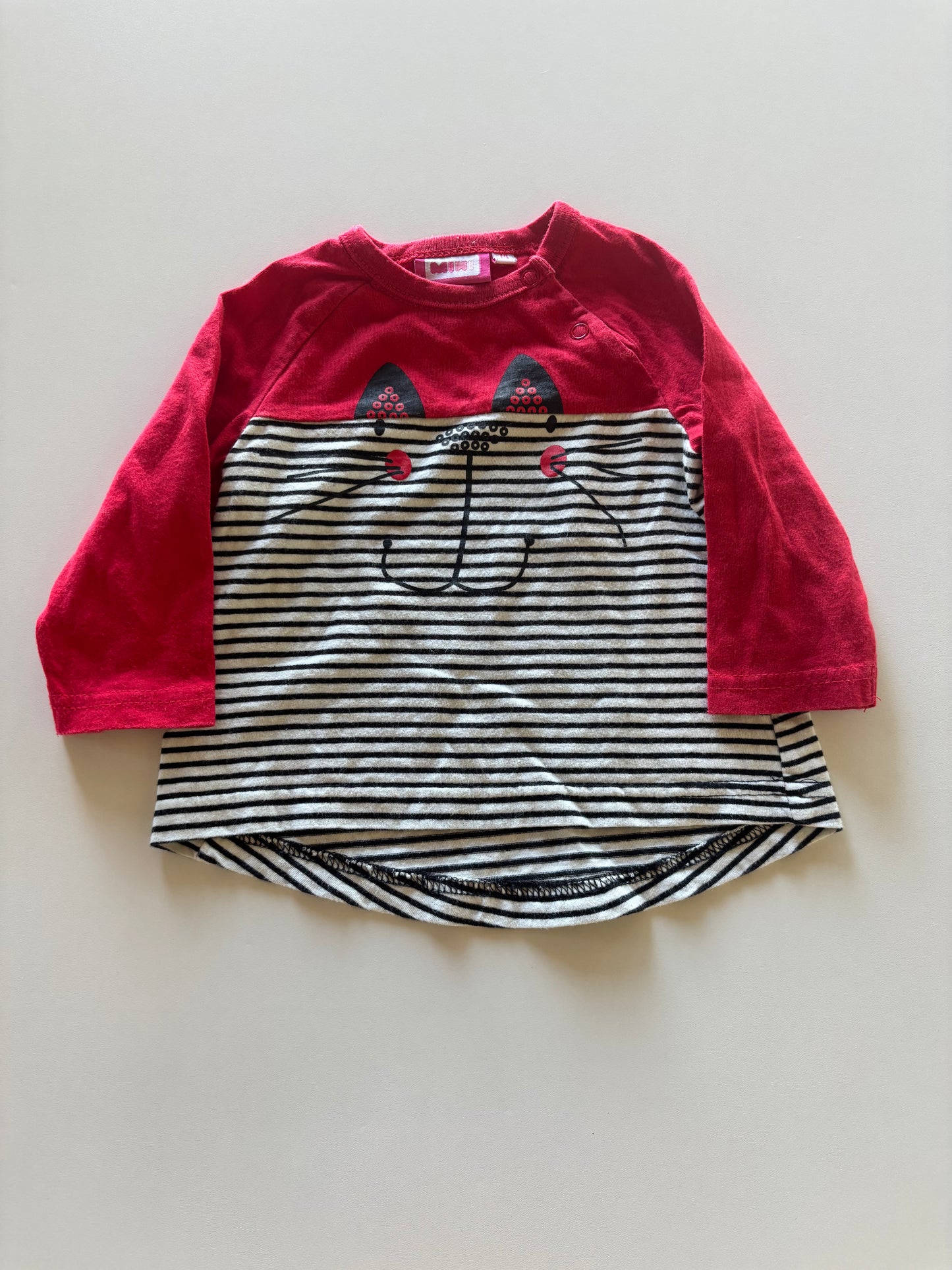 Red & Striped Cat Shirt