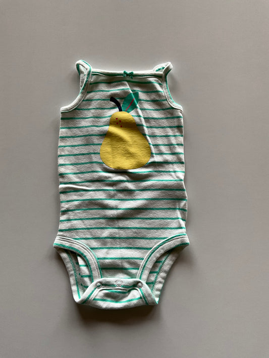 Striped Pear Tank Onesie