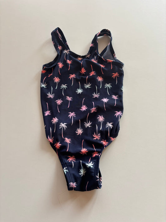Navy Palm Tree Swim Suit