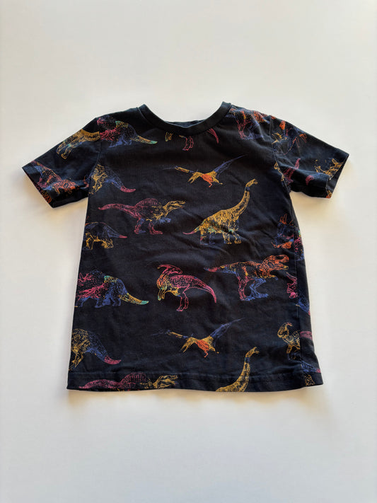 Black Colourful Dinosaurs Tee