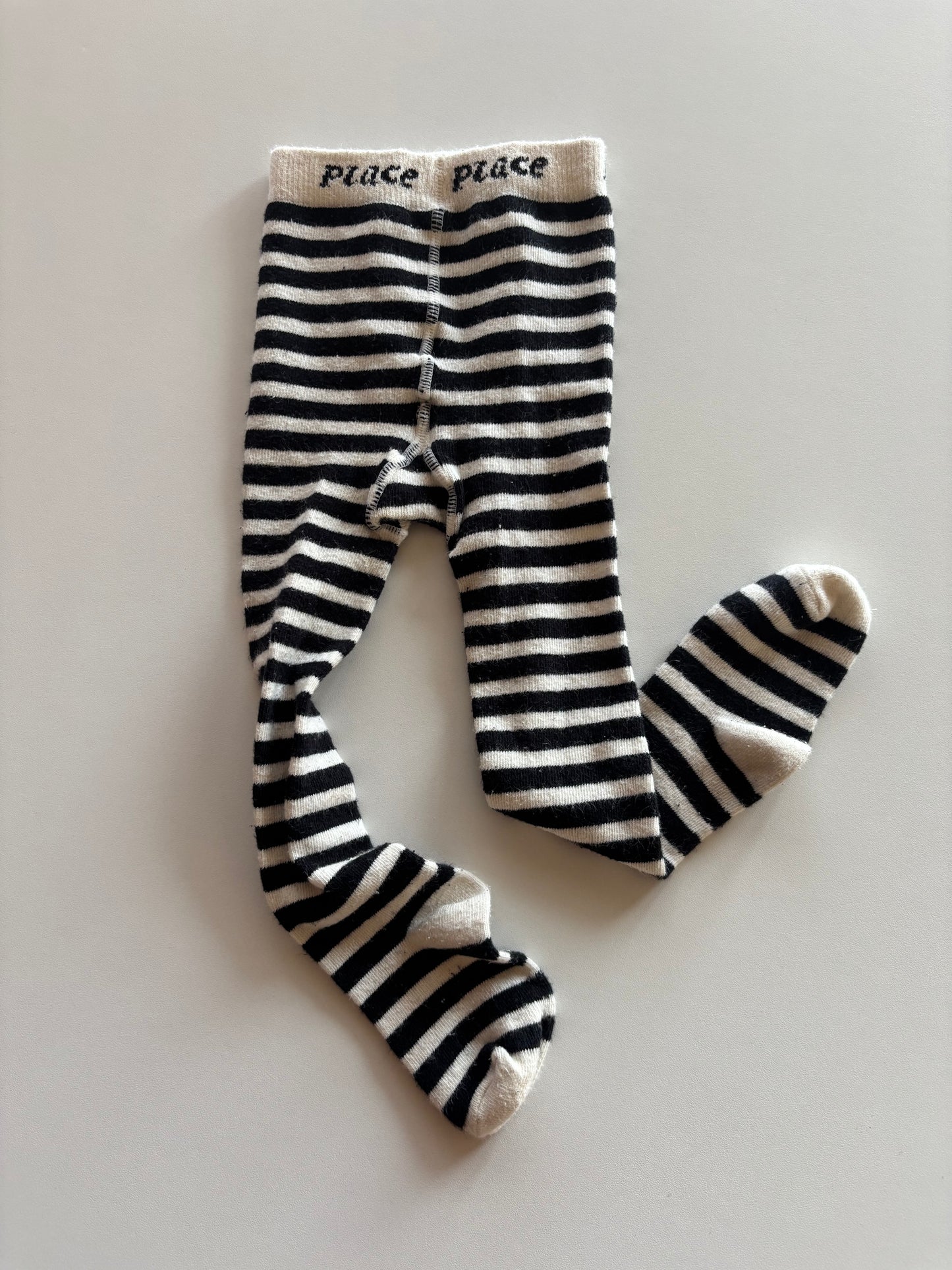 Black & White Striped Tights