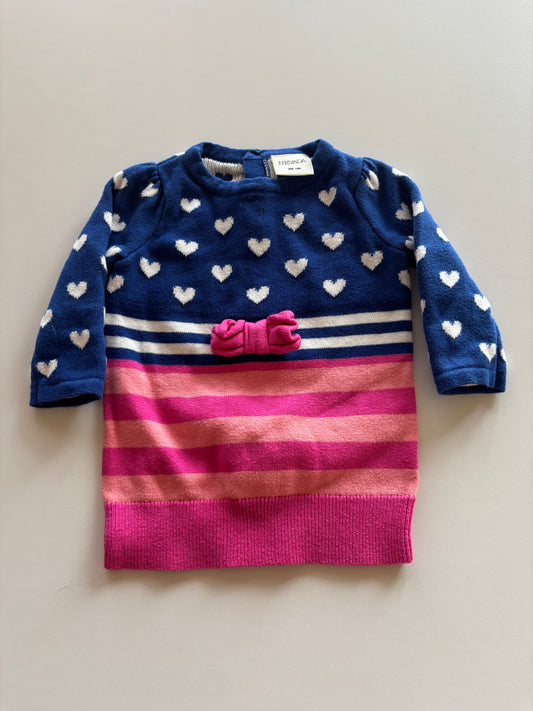 Hearts & Stripes Sweater Dress