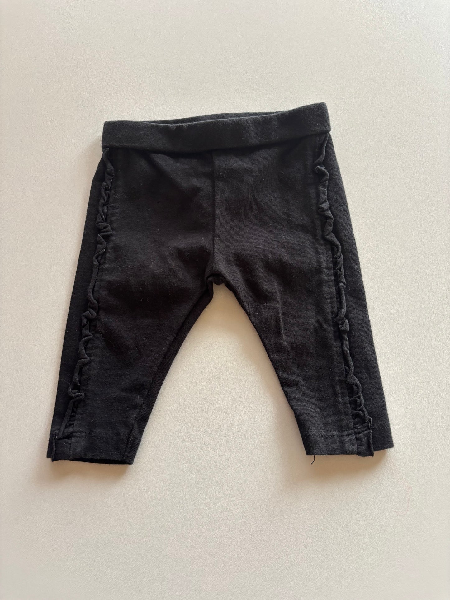 Black Ruffled Leggings