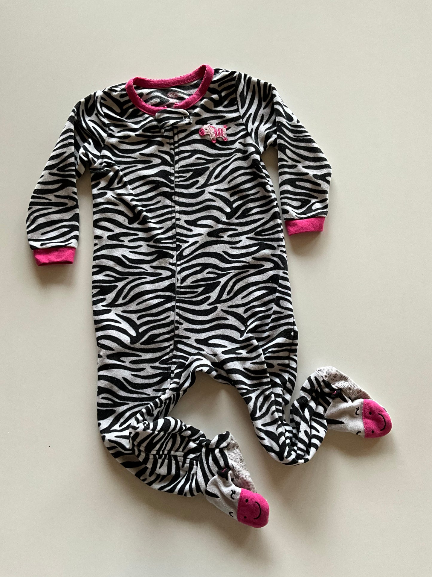 Zebra Striped Fleece Sleeper