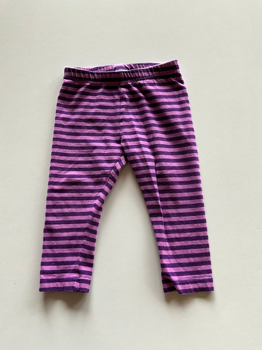 Purple Striped Leggings
