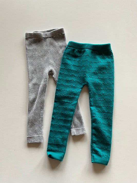 2 Pairs Textured Leggings