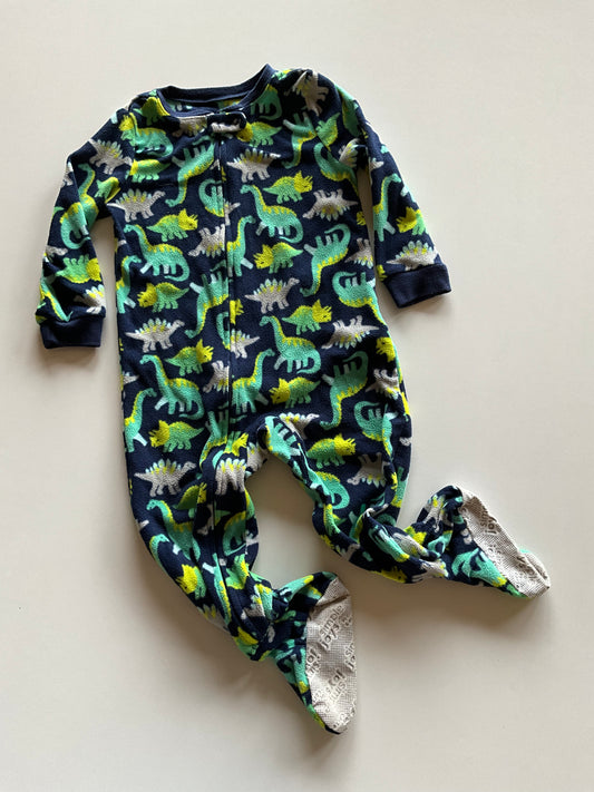 Blue Dinosaur Fleece Sleeper