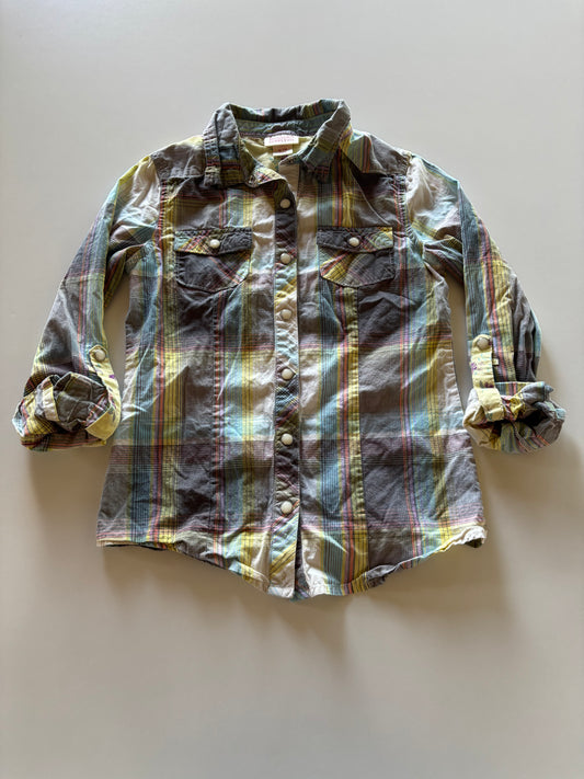 Pastel Rainbow Plaid Shirt